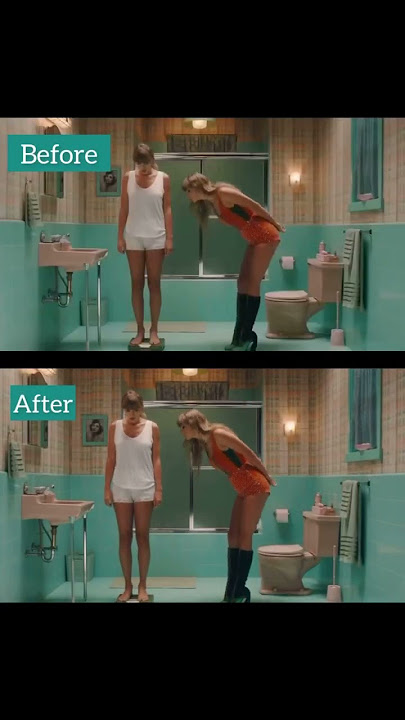 Taylor Swift Anti-hero (Deleted scene) before vs after #taylorswift #midnights #antihero