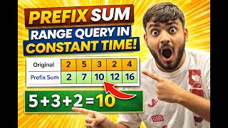 🚀 Master Pre-Computation using Prefix Sum (1D & 2D) | Solve Range Queries in O(1) ⚡