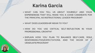 Principal certification program video