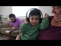Cute baby tries to sing