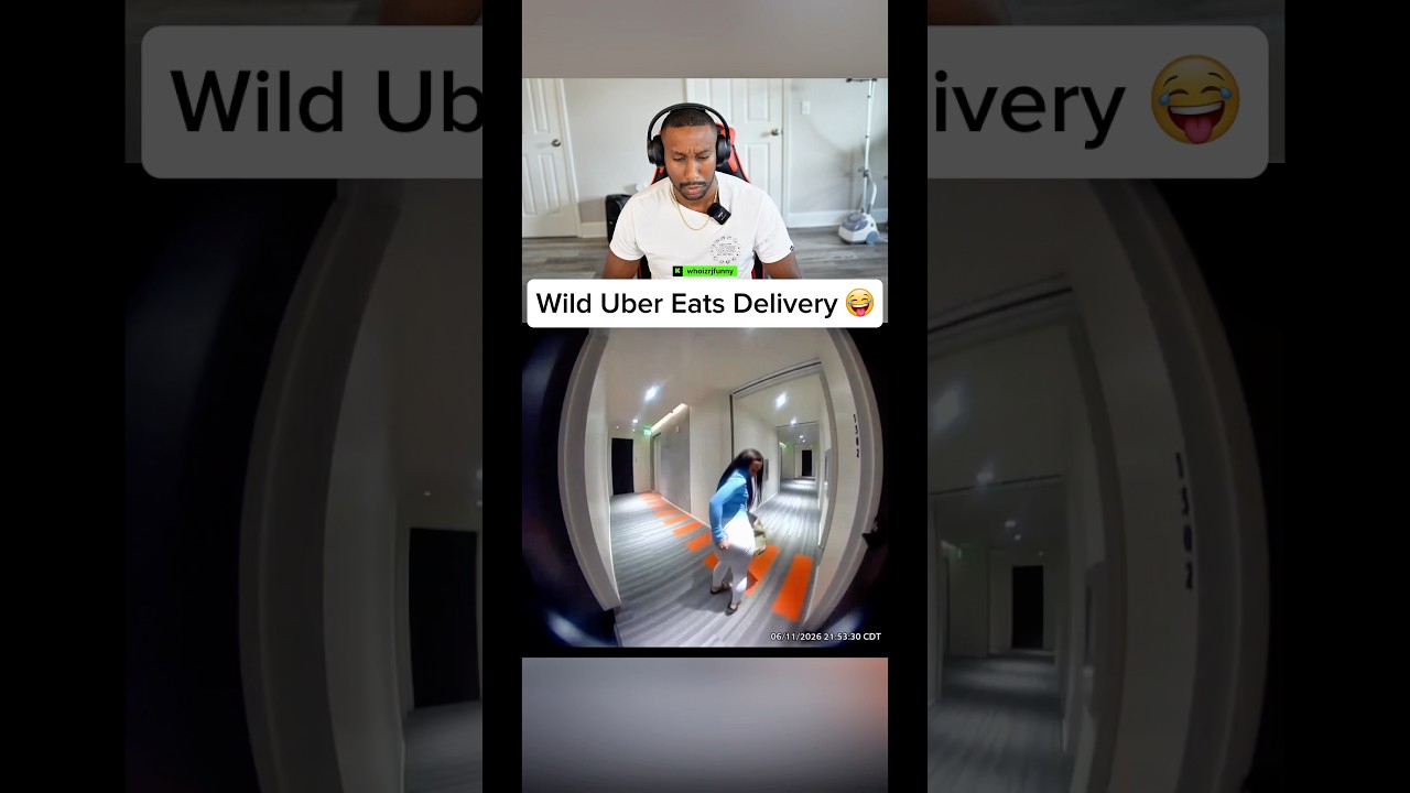 Wild Uber Eats Delivery 🤣 Credit: @catypants6 #fypシ#fyp #shorts #funny #comedy #explore #foryou