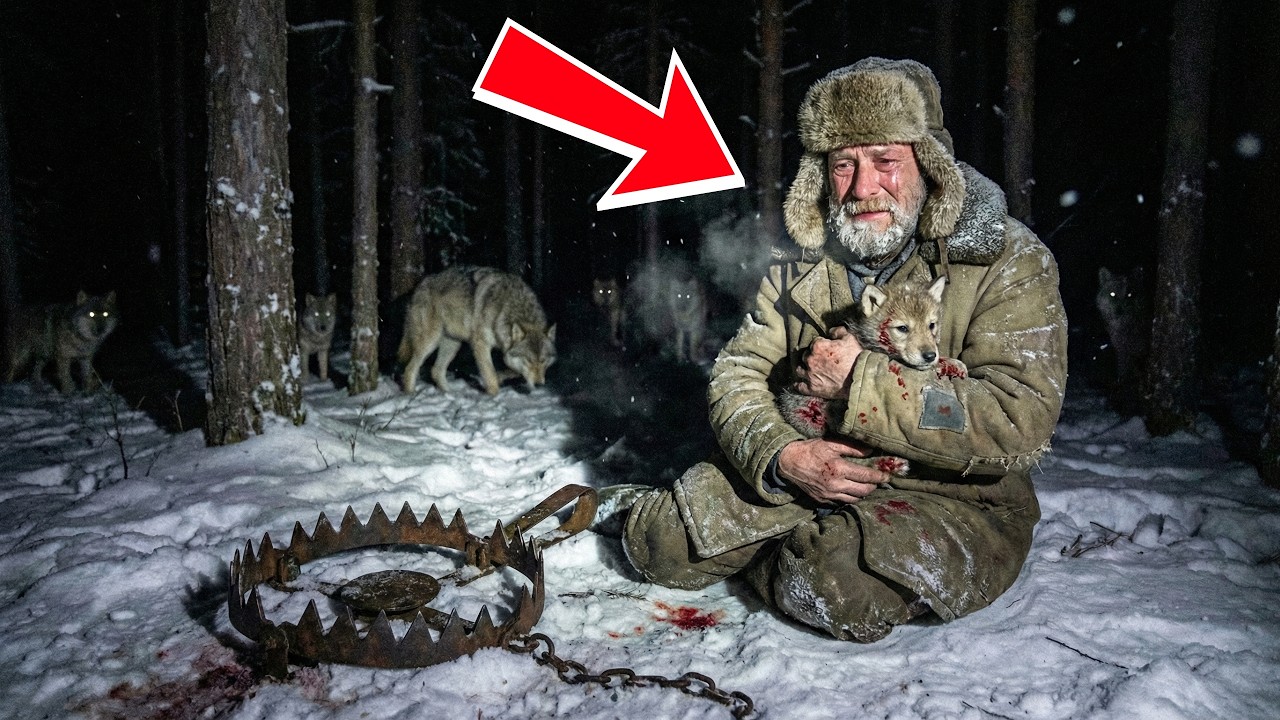 Человек рискнул собой ради волчонка. Через 30 минут его окружила стая из 14 волков.