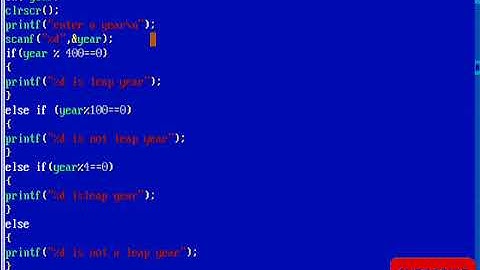 Check leap year in C programming