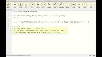 Rock, Paper, Scissors with Python tutorial