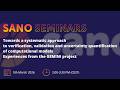 Sano Seminars – "Towards a systematic approach to verification, validation and uncertainty..."