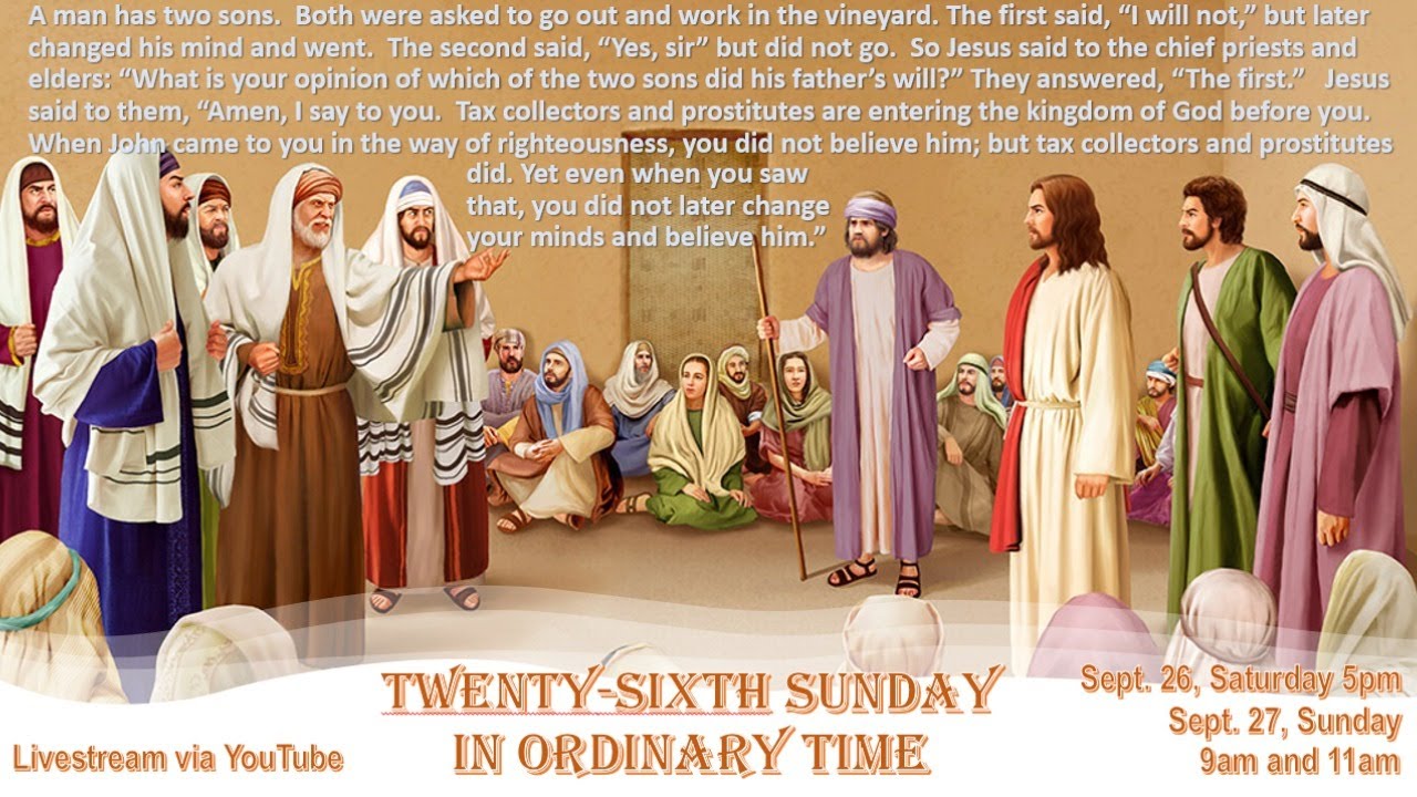 26th Sunday in Ordinary Time YouTube