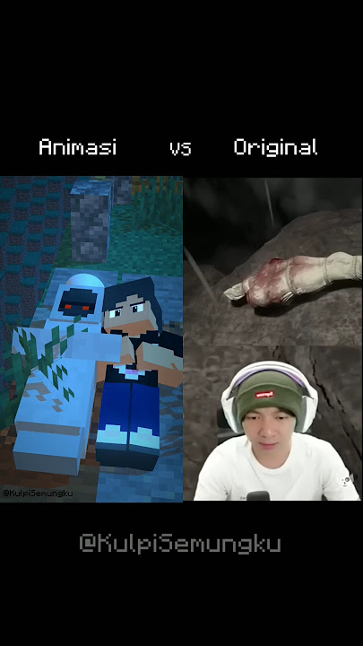 Animasi VS Original [MiawAug Ketemu Pocong] #Animasi #Minecraft #Indonesia #Short