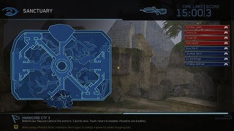 Halo 2 4v4 - Hardcore CTF on Sanctuary (Full Comms)