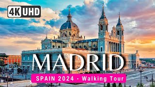 MADRID  4K Walking Tour Spain 2024  CAPTIONS (▶ 147 min)