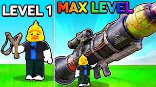 I Upgraded Noob to MAX LEVEL Gun in Roblox Gun Evolution!