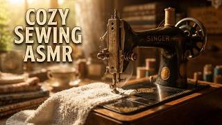 Relax in a Vintage Sewing Studio | Soft Sewing Machine & Cozy Room Sounds ASMR screenshot 1