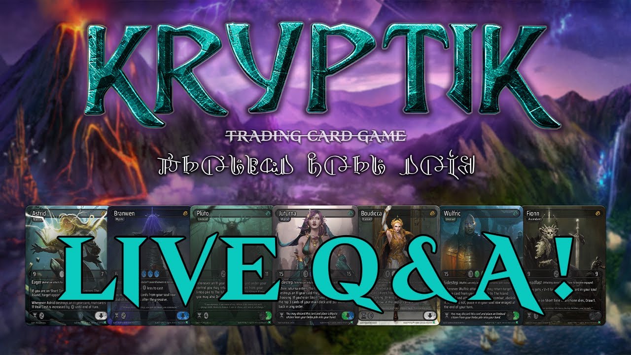 Kryptik Trading Card Game Kickstarter Live Q&A! YouTube