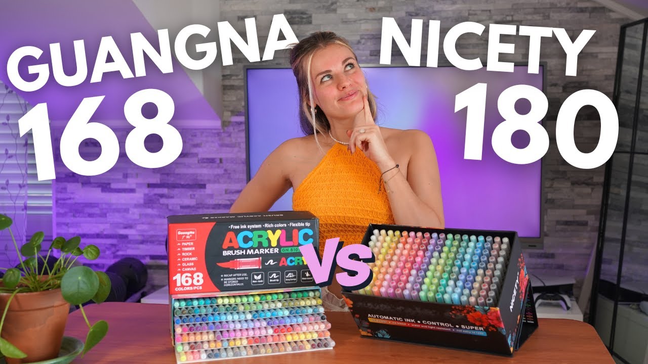 Feutres Acryliques Nicety 180 vs 168 GuangNa | Coloriages Mystères | Test & Comparatif