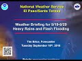 Weather Briefing for Heavy Rain on Wed and Thu.
