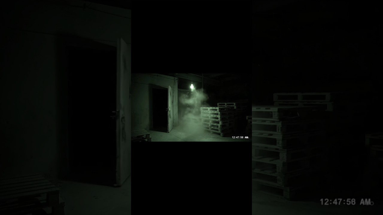Creepy Warehouse CCTV Catches Metal Door Moving Alone at Midnight 