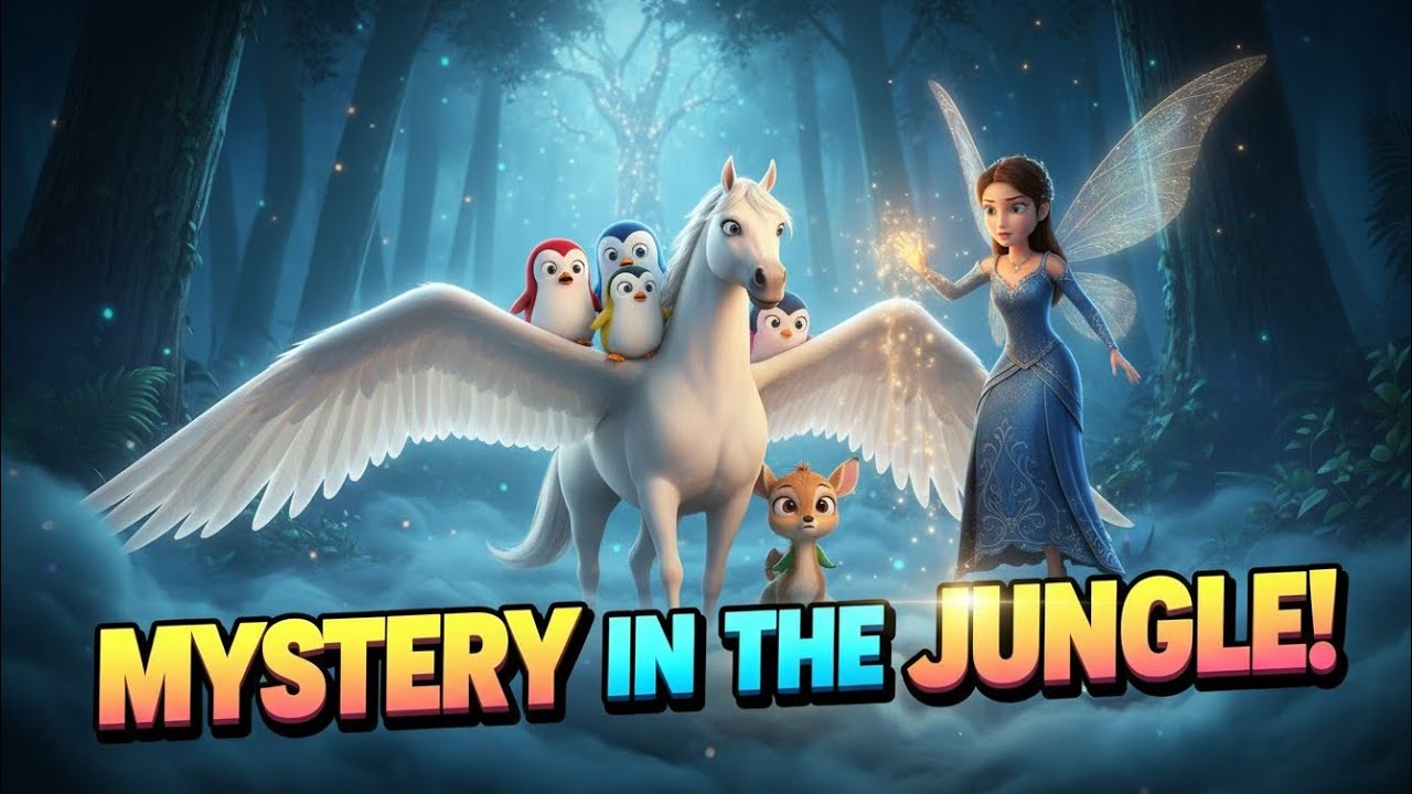 Penguin and Fairy Tales Jungle Adventure🐧🧚‍♀️| Magical Flying Horse Story | Kids Fantasy Story 