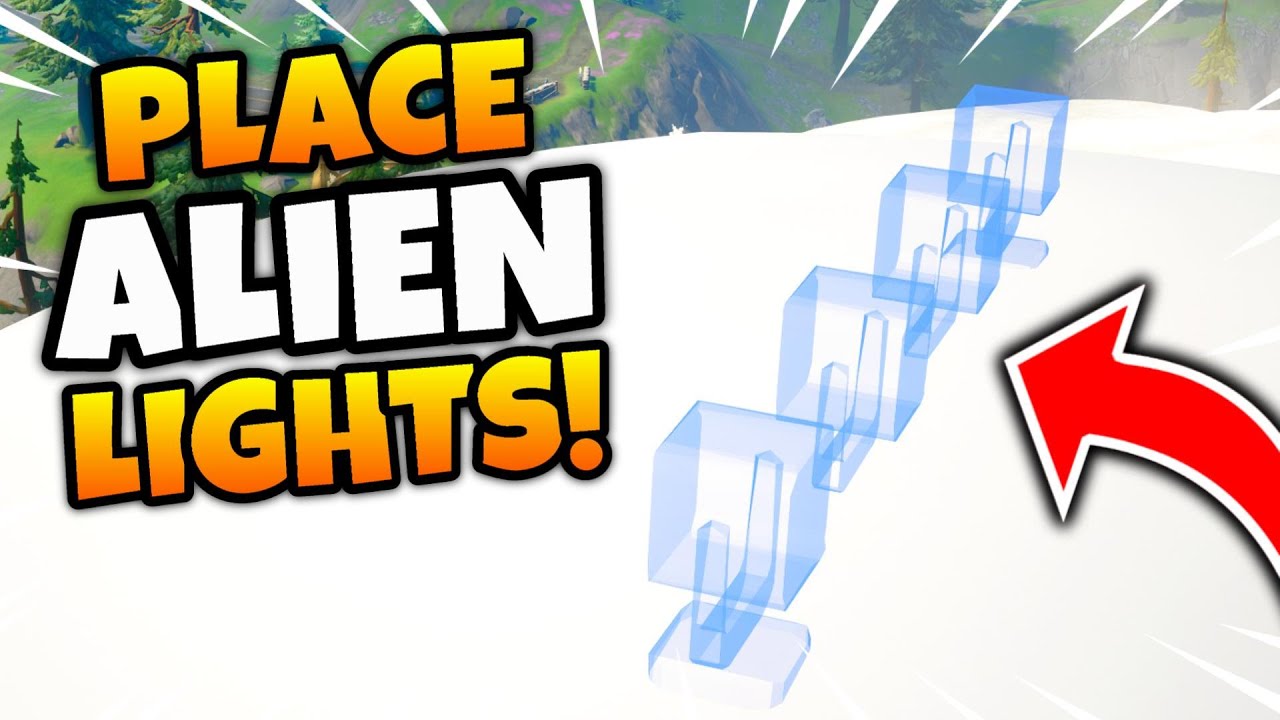 Fortnite Place ALIEN LIGHT Communication Device on Mountain Tops - Week 3 Legendary Quests
