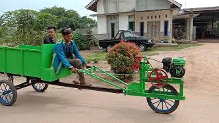Bajak Roda Satu BAROTU X-15 Dengan Gerobak