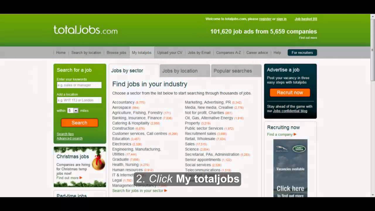 How do I log in to my jobseeker profile/account?