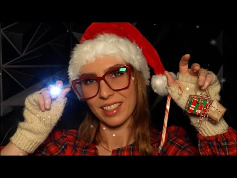 ASMR 🎄✨ Mrs. Claus Cranial Nerve Exam (Light Triggers) 