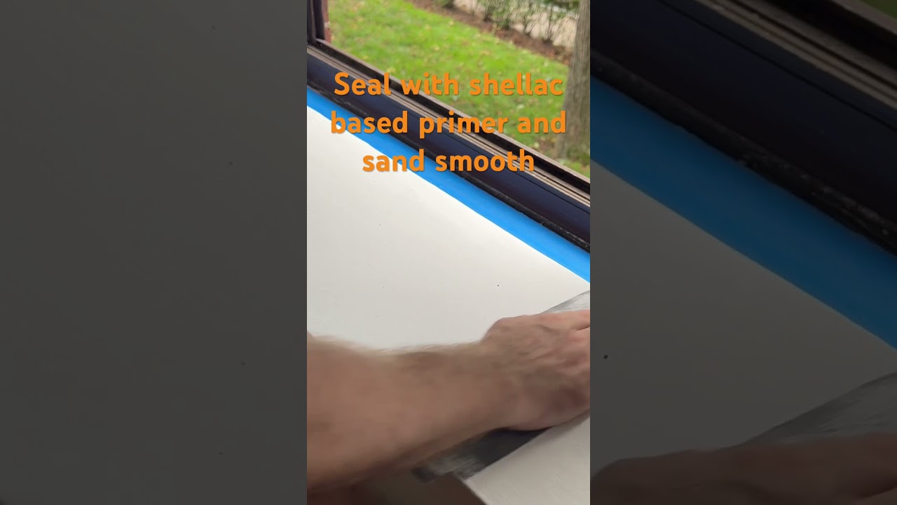 How To quickly Repair window sill Damaged by Window Air Conditioner - scrape, patch, seal, paint