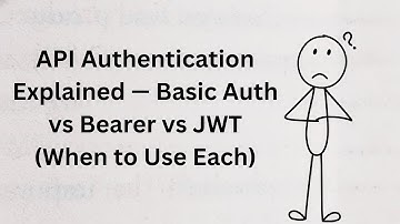 API Authentication Explained — Basic Auth vs Bearer vs JWT When to Use Each