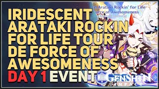Iridescent Arataki Rockin for Life Tour de Force of Awesomeness Genshin Impact
