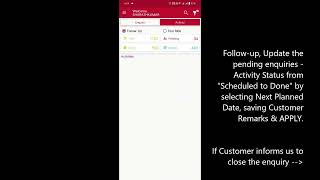 manage Enquiry follow up on mobility screenshot 3