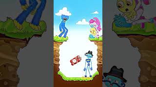 Huggy Wuggy, Mommy Long Legs, and Funny Yellow Robot Obstacle Challenges #s