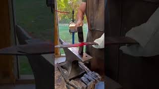 Forging a Gut Hook Hunting Knife! #blacksmith #hunting #knife #blade #knifemaking