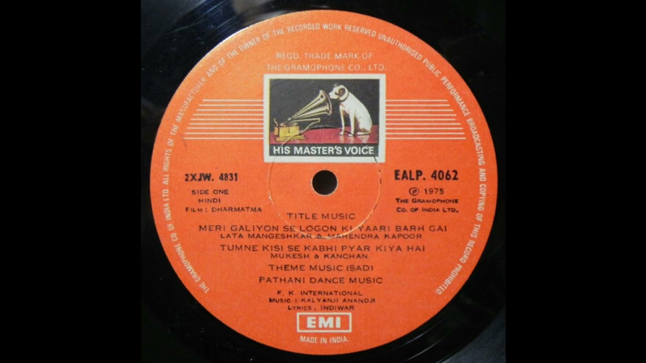 Kalyanji Anandji - Dharmatma Theme Sad - YouTube