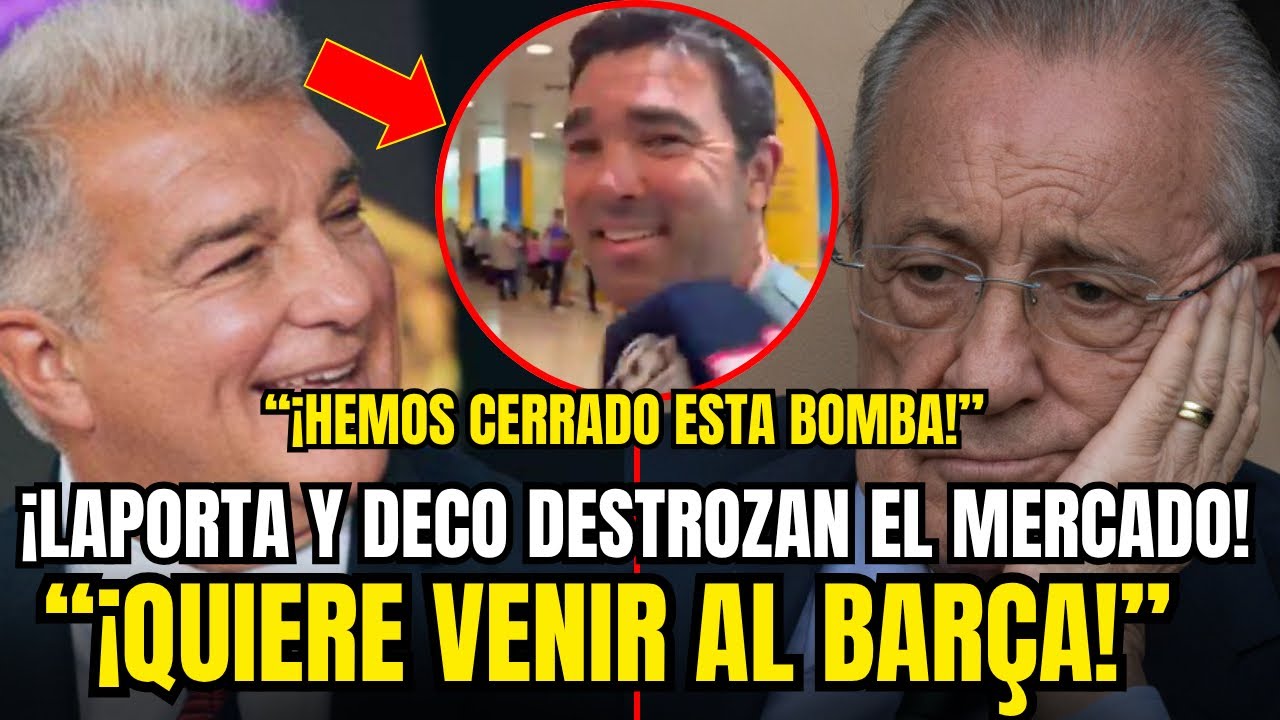 🚨LOCURA TOTAL: ¡BARÇA REVIENTA EL MERCADO! LAPORTA Y DECO FICHARÁN AL MEJOR DELANTERO DEL MUNDO