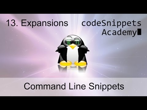 Command Line Tutorial 13. Expansions: echo, pathname, arithmetic and brace expansions