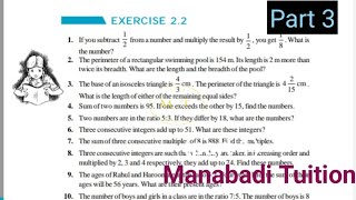 8th class maths| Chapter 2|Linear equations in one variable| Exercise 2.2| Q no 8,9&10 Part 3|