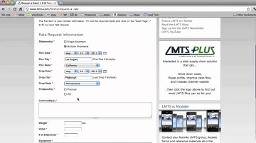 Website Tutorial Videos: Submitting a Customer Rate Quote Request