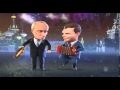 Прикол!!!Путин и Медведев Новогодние частушки 2011 Мульт личности