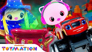 Blaze & Dot Save My Squishy Little Dumplings & SpongeBob w/ Magic Potion! | Toymation City