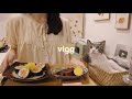 【vlog】おつまみを作って一人居酒屋をする日常🍶サンドイッチ作り／桃パフェ🍑🍨