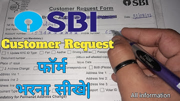 Sbi Customer Request Form Fillup And Account Kyc Update 2022|Full Details In Hindi|Spj online update