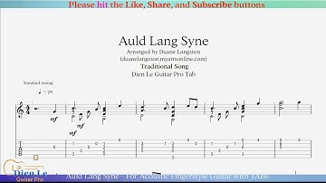 Auld Lang Syne - For Acoustic Fingerstyle Guitar with TABs