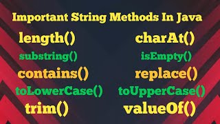 String methods in java || Important string methods Net Worth