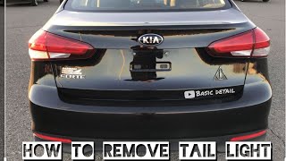 HOW TO REMOVE TAIL LIGHTS  from a KIA FORTE 2018