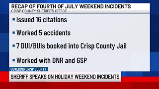 Crisp County sheriff speaks on holiday weekend incidents