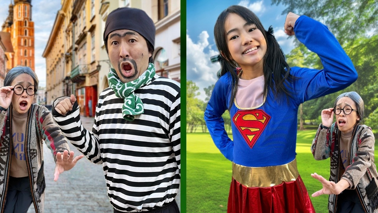 【寸劇】スーパーヒーローになって泥棒からみんなを守る！かえであーたん出動！　Kaede and Ahtan transform into superheroes and save the world