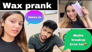 Wax Prank on My Boyfriend 😜| He Got Angry😡 | #prank #prankvideo