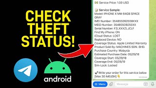 How to Check Mobile Phone Theft Status Using Telegram [EASY] screenshot 4