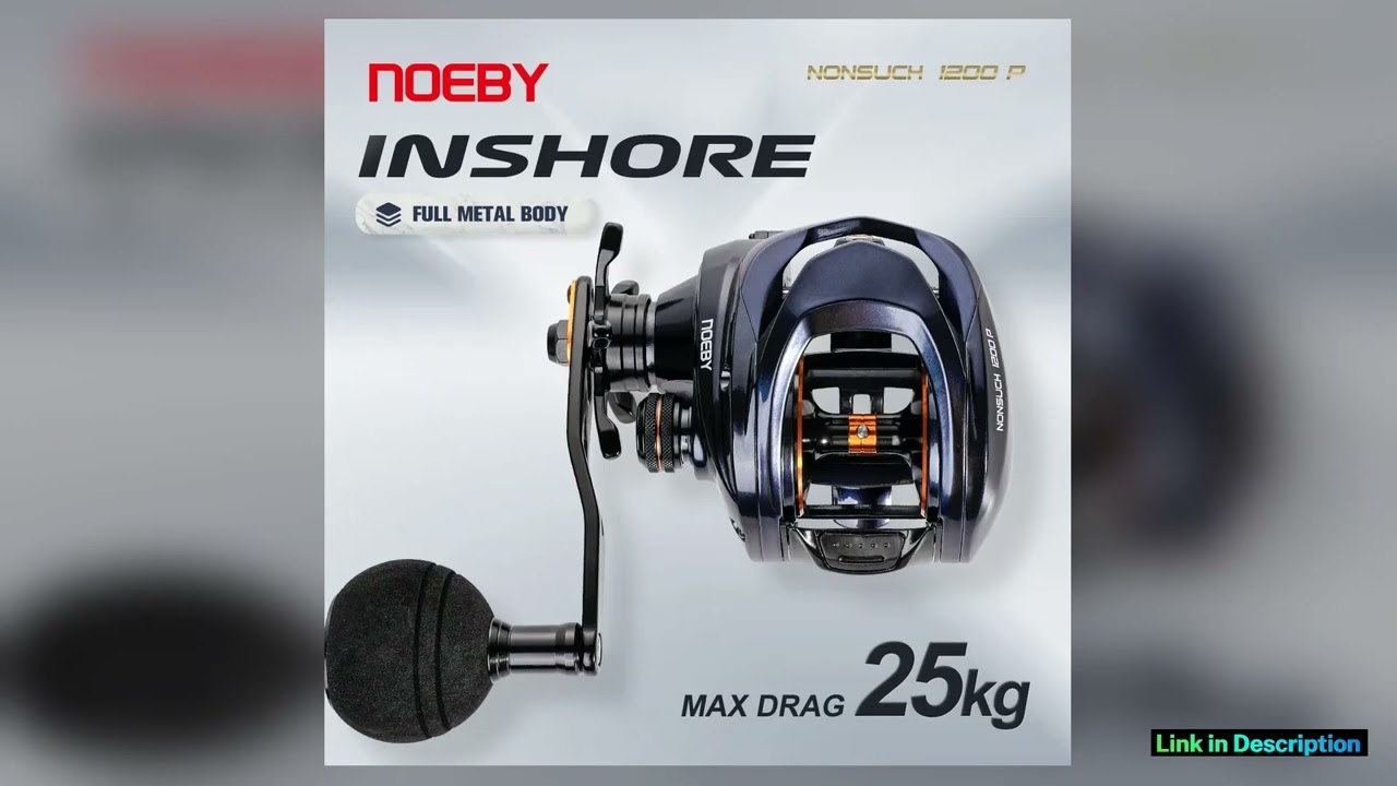 Noeby Inshore Baitcasting Fishing Reel 25kg Max Drag Full Metal Body 631 Rear Ratio Big Game