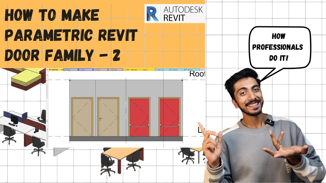 Revit Tutorial - How to make doors in Revit - Parametric Door Tutorial Part 2