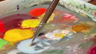 Acrylic Painting Tutorial for Beginners: Fourth Layer of a Sunrise #acrylicpaintingtutorial