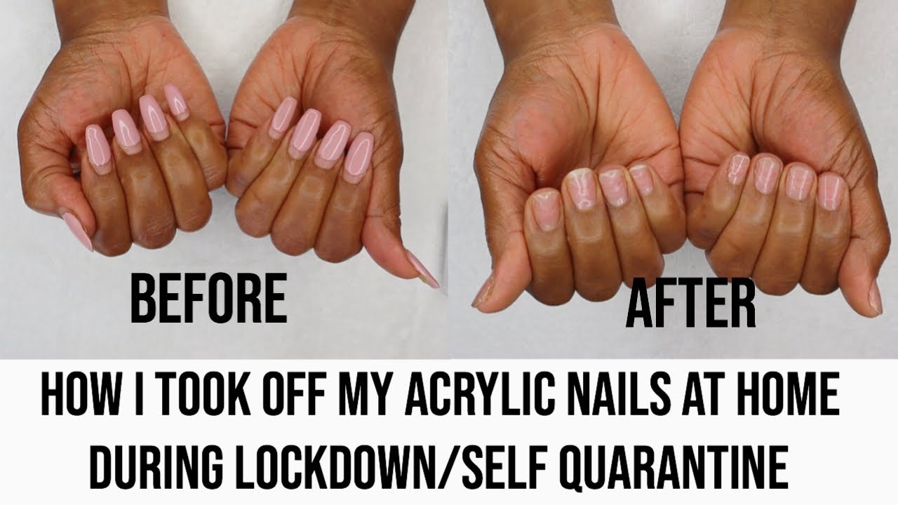 How I Took Off My Acrylic Nails At Home Self Quarantine Part 2